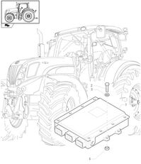 блок цилиндров (na zdjęciu: 1) для трактора колесного NEW HOLLAND T6010